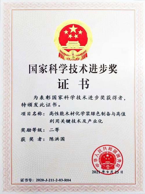 晨鳴紙業(yè)榮獲2020年度國家科學(xué)技術(shù)進步二等獎